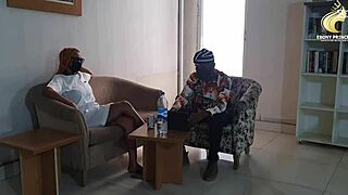 Ebony nurse bangs interviewer for that promotion