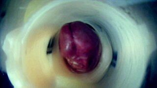 Watch my dick pulse inside with endoscopic double creampie view