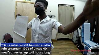 i'm rina, trembling as doctor tampa probes my shaved pussy exam