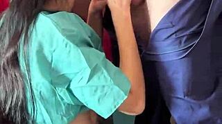 nurse lara's outdoor halloween blowjob leads to creampie