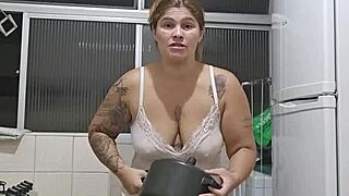 exhibitionist flashes tempting nightgown seductively