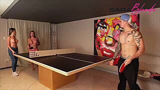 sara and ambar tempt young stud's creamy finish