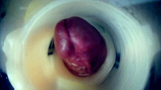 Watch my dick pulse inside with endoscopic double creampie view
