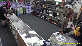 busty french babe crams american cock