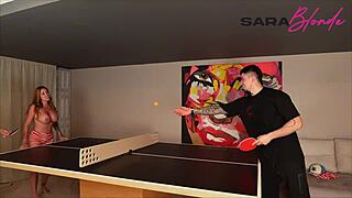 sara and ambar tempt young stud's creamy finish