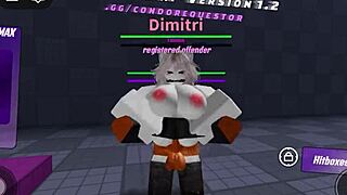 Roblox slut squirts wildly in intense fighting game fuck