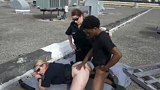 sloppy saggy tit milf joslyn sucks fucks interracial