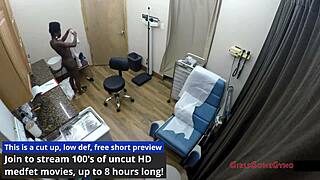 i'm rina, trembling as doctor tampa probes my shaved pussy exam