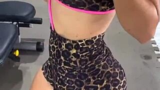 luana aciolli workouts in TINY shorts pure gym EXHIBITIONISM