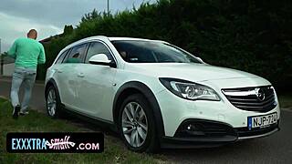 Tiny Naughty Teen Rams Enormous Dildo!