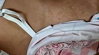 Babysitter begs daddy not to cum inside juicy milf pussy outdoors