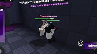 Roblox slut squirts wildly in intense fighting game fuck