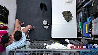 big butt thief in thongs caught by cop and punished hard