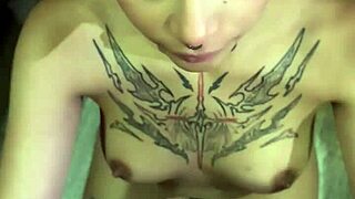 gothic girl gulps down the best piss ever