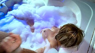 mature babe's perfect ass takes anal in jacuzzi