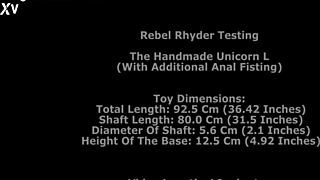 rebel rhyder fists her ass with unicorn toy