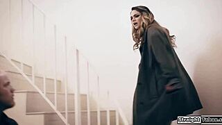 Stripper babe endures deepthroat and hardcore pounding from older man