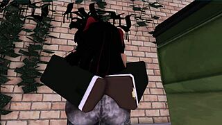 rice bunny bounces on bbc deep in dark alley