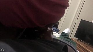 early morning big black cock blowjob cumshot