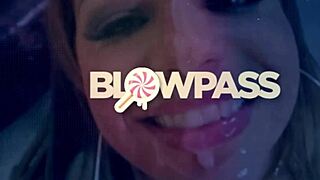 gorgeous brunette's throat and face drowned in sloppy cock juice