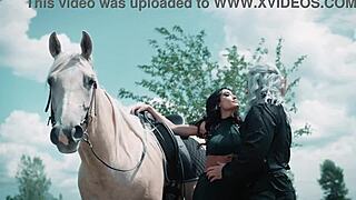 Chloe Amour Rides Geralt's Long Cock Cosplay Creampie