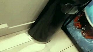 teen cumslut sneaks behind school vending machine sucking fucking stranger pov public