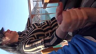 i jerked huge milf cock publicly in restaurant outdoors