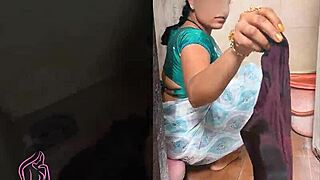 Wife bends over washing clothes as lover cums and fucks her pussy doggystyle