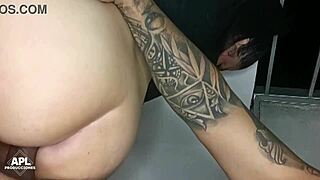 new horny homemade puta bent over creampie gaping ass