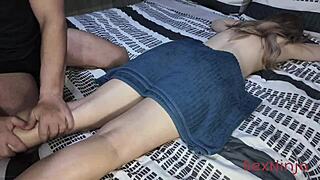 Workaholic Mom Trades Massage for PS5 Fuck!