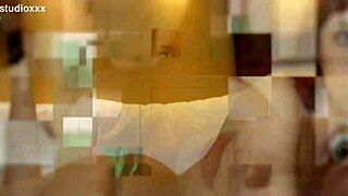 Peep on busty British neighbor slut flashing huge natural tits fingering to orgasm