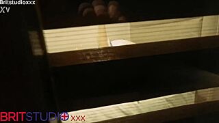 Peep on busty British neighbor slut flashing huge natural tits fingering to orgasm