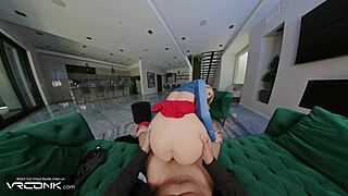 busty blonde supergirl rides cock in dc cosplay heels pov