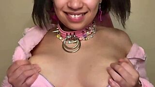 ahegao teen slut practices deepthroat on older cock