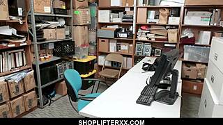 uhh tiny asian thief aurora winters caught stealing by mall cop's dirty huge dick