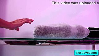 busty brunette teen kylie rocket gives wet nuru massage