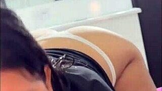 perfect angle to watch horny latina's huge ass bounce on cock