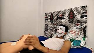 my huge cock explodes inside muscular sex doll