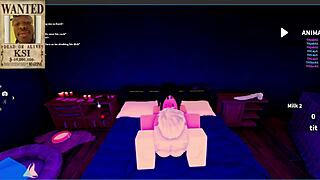 goth mommy cowgirl rides huge cock in roblox rp!