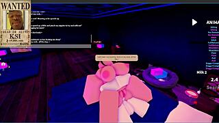 goth mommy cowgirl rides huge cock in roblox rp!