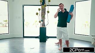 fit yoga babes ditch mats for hardcore threesome titty fuck