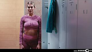 Teasing Gym Slut Zlata Shine Craves Shemale XXL Futa Anal Pounding