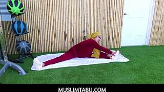 Trainer, pound my arab pussy with hijab still on! says Kira