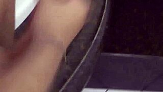 Wow, Busty Brunette Shemale Jerks Her Throbbing Cock!