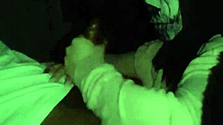masked milf wife slurps sloppy deepthroat on big black cock