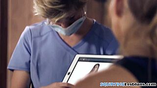 squirting yoga lesbians finger each other wildly!