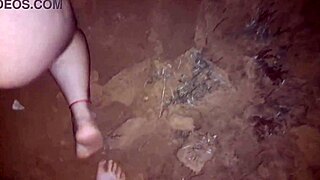 horny campers get dirty outdoors: bent over doggystyle then cowgirl riding to foot orgasm pov