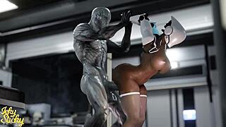 huge ass robot pounded by hung alien cock part 3