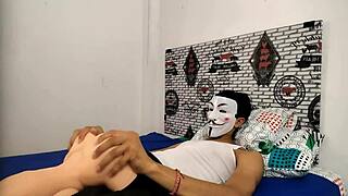 my huge cock explodes inside muscular sex doll