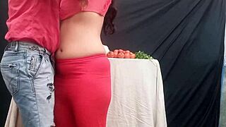 Indian Milf Whore Bent Over for Anal Creampie in Open Market!